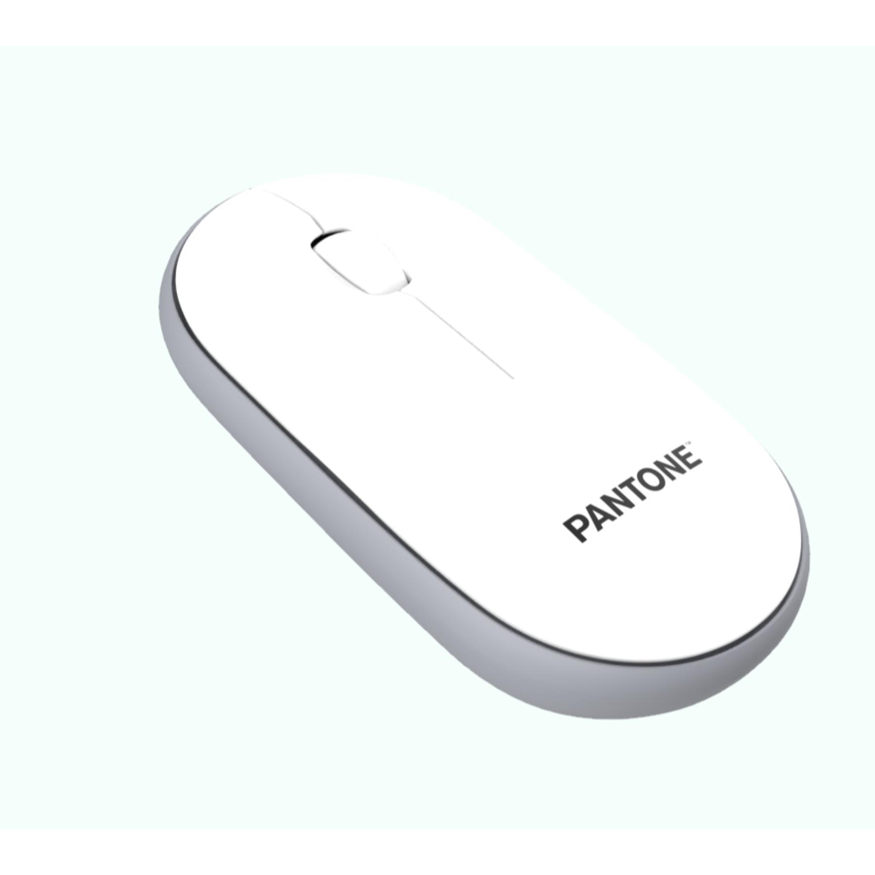 Pantone Pt Ms001wh Raton Wireless Blanco Silencioso